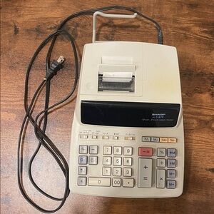 Sharp EL-1197P 2 color ribbon 12-Digit Desktop Calculator vintage printer